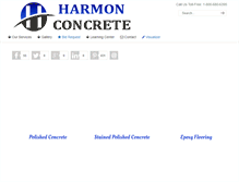 Tablet Screenshot of harmonconcrete.com